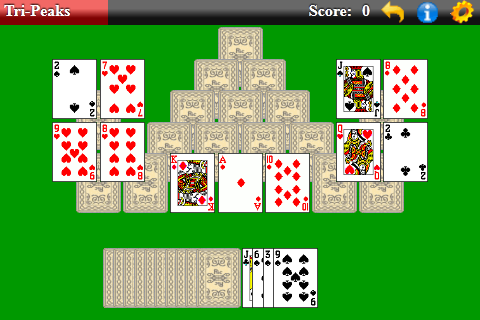 microsoft tri peaks solitaire